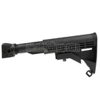 CYMA LE Stil 6-Positions Einziehbar Schaft mit Schaft Adapter QD Schlinge Schwenken Pufferrohr geeignet für AK Serie AEG Gewehre Airsoft Schwarz