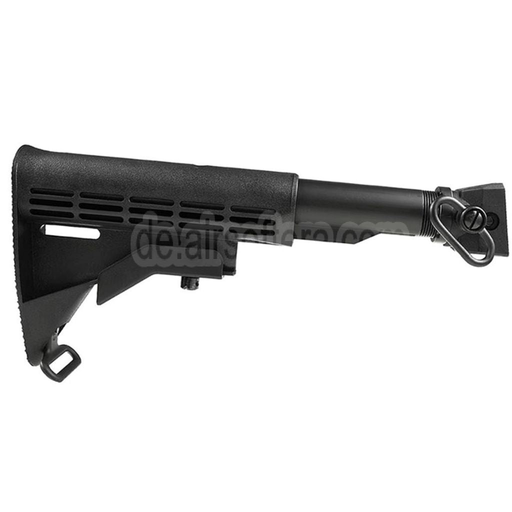 CYMA LE Stil 6-Positions Einziehbar Schaft mit Schaft Adapter QD Schlinge Schwenken Pufferrohr geeignet für AK Serie AEG Gewehre Airsoft Schwarz