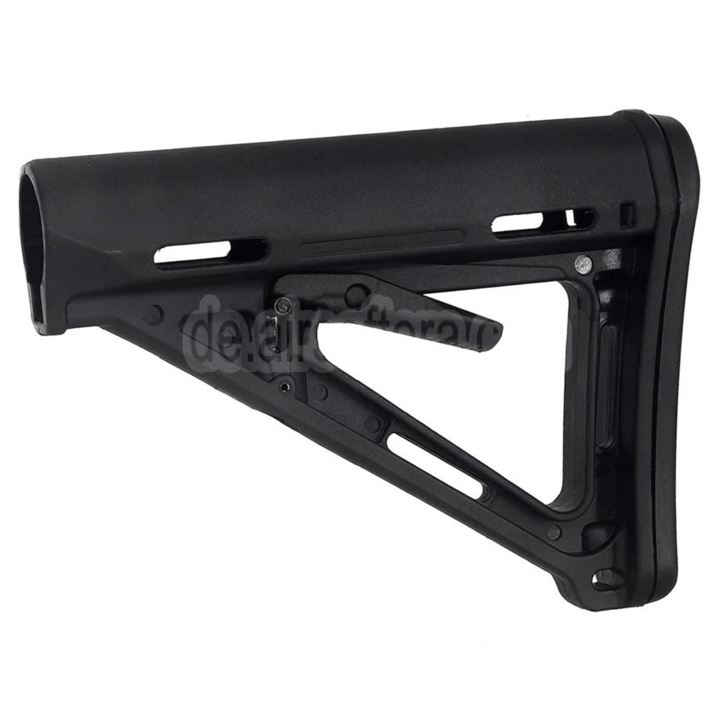 E&C MOE Stil Einziehbarer Schaft Geeignet für M4 M16 Serie AEG Gewehre Airsoft Schwarz