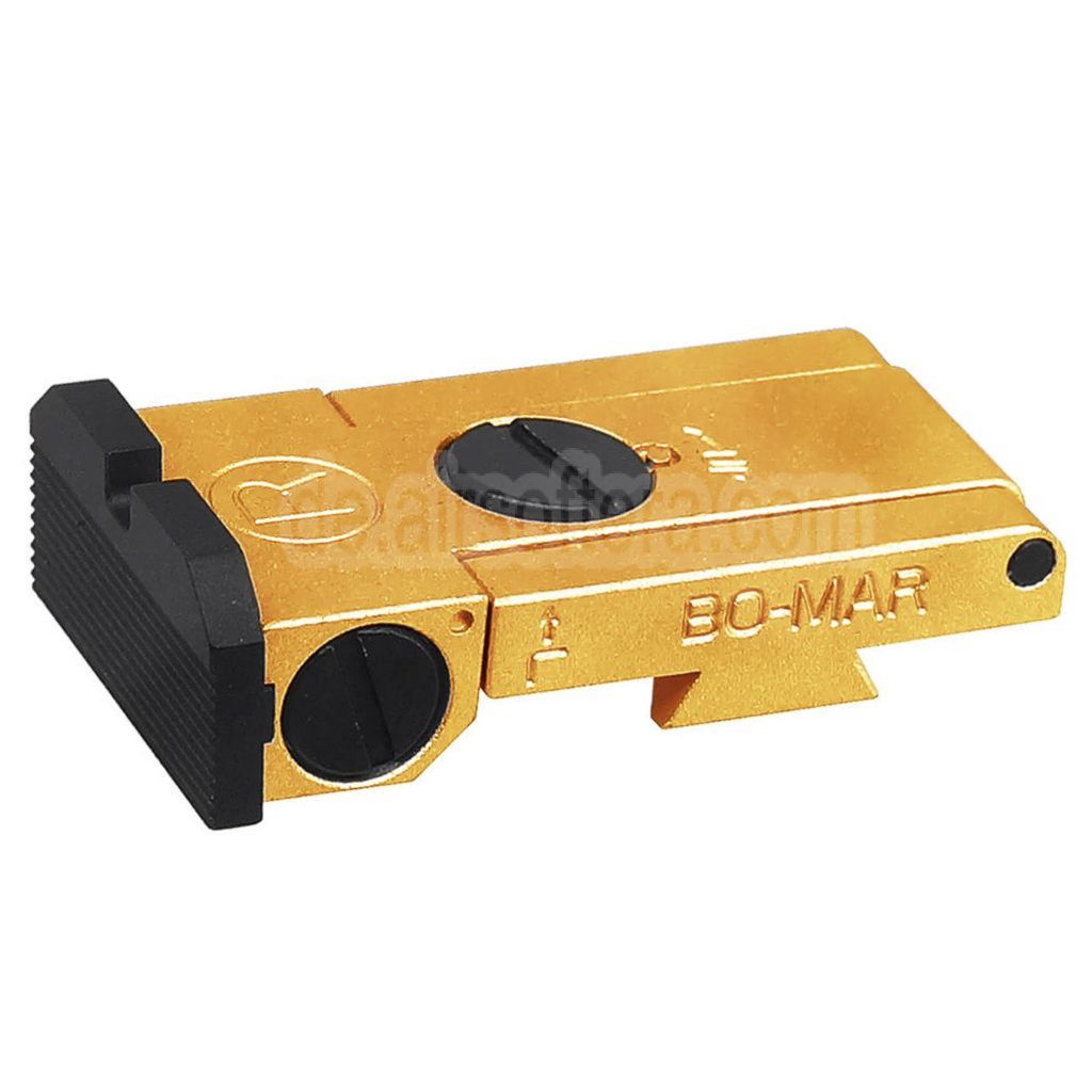 5KU CNC Aluminum Bo-Mar Stil hinteres Visier Geeignet für WE (WE-TECH) Tokyo Marui Hi-Capa Serie GBB Pistolen Airsoft