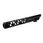 Dr. Black CNC 6063 Aluminum 5 Zoll 125mm Favos Stil Äußerer Lauf +11mm CW im Uhrzeigersinn Geeignet für Armorer Works AW WE-TECH Tokyo Marui Hi-Capa 5.1 Serie GBB Pistolen Airsoft