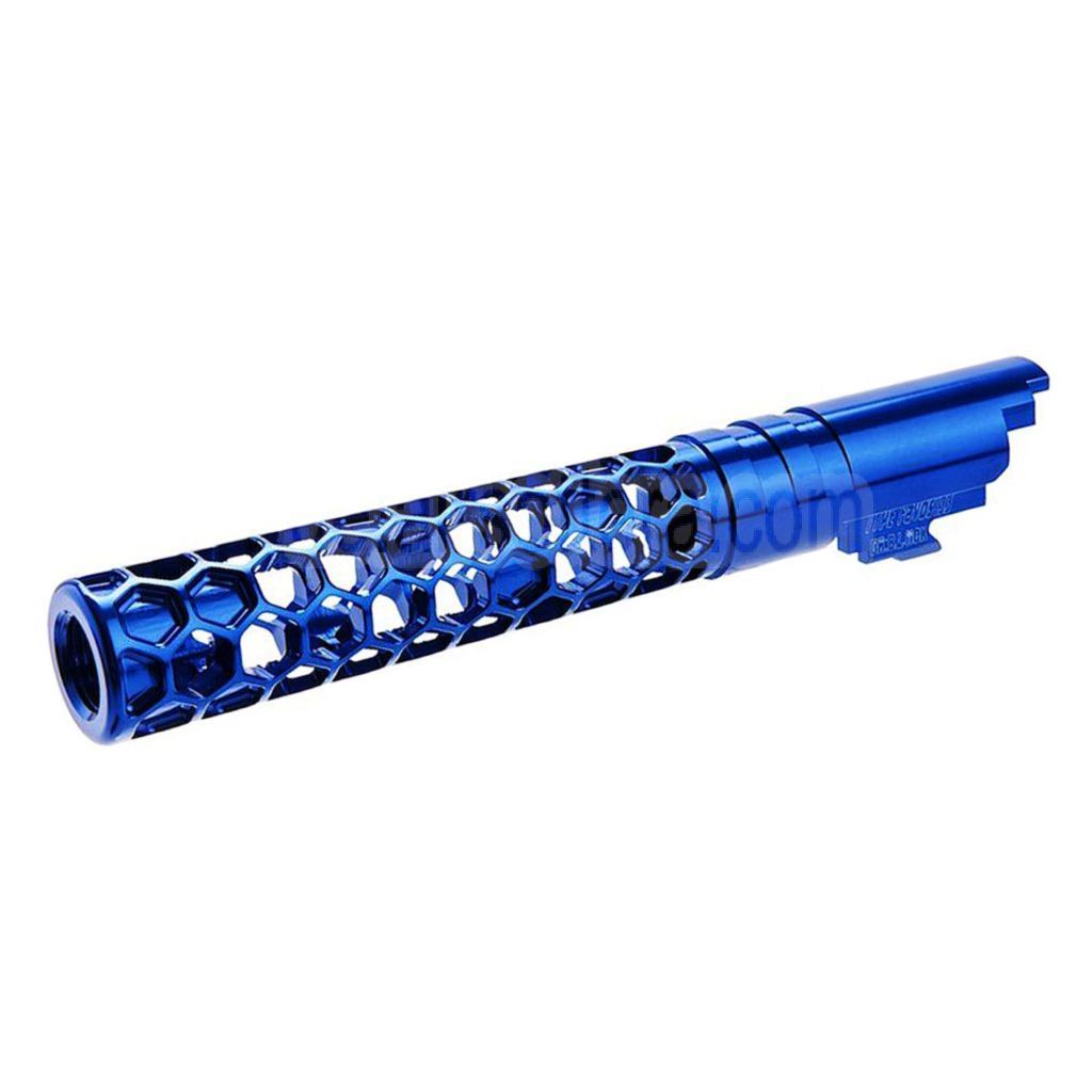 Dr. Black CNC 6063 Aluminum 5 Zoll 125mm Favos Stil Äußerer Lauf +11mm CW im Uhrzeigersinn Geeignet für Armorer Works AW WE-TECH Tokyo Marui Hi-Capa 5.1 Serie GBB Pistolen Airsoft