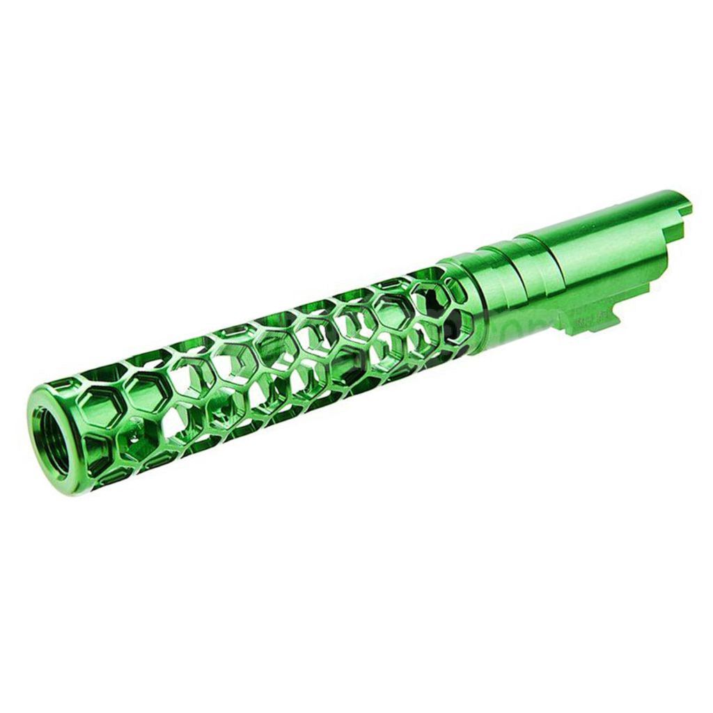 Dr. Black CNC 6063 Aluminum 5 Zoll 125mm Favos Stil Äußerer Lauf +11mm CW im Uhrzeigersinn Geeignet für Armorer Works AW WE-TECH Tokyo Marui Hi-Capa 5.1 Serie GBB Pistolen Airsoft