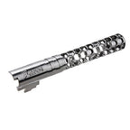Dr. Black CNC 6063 Aluminum 5 Zoll 125mm Favos Stil Äußerer Lauf +11mm CW im Uhrzeigersinn Geeignet für Armorer Works AW WE-TECH Tokyo Marui Hi-Capa 5.1 Serie GBB Pistolen Airsoft