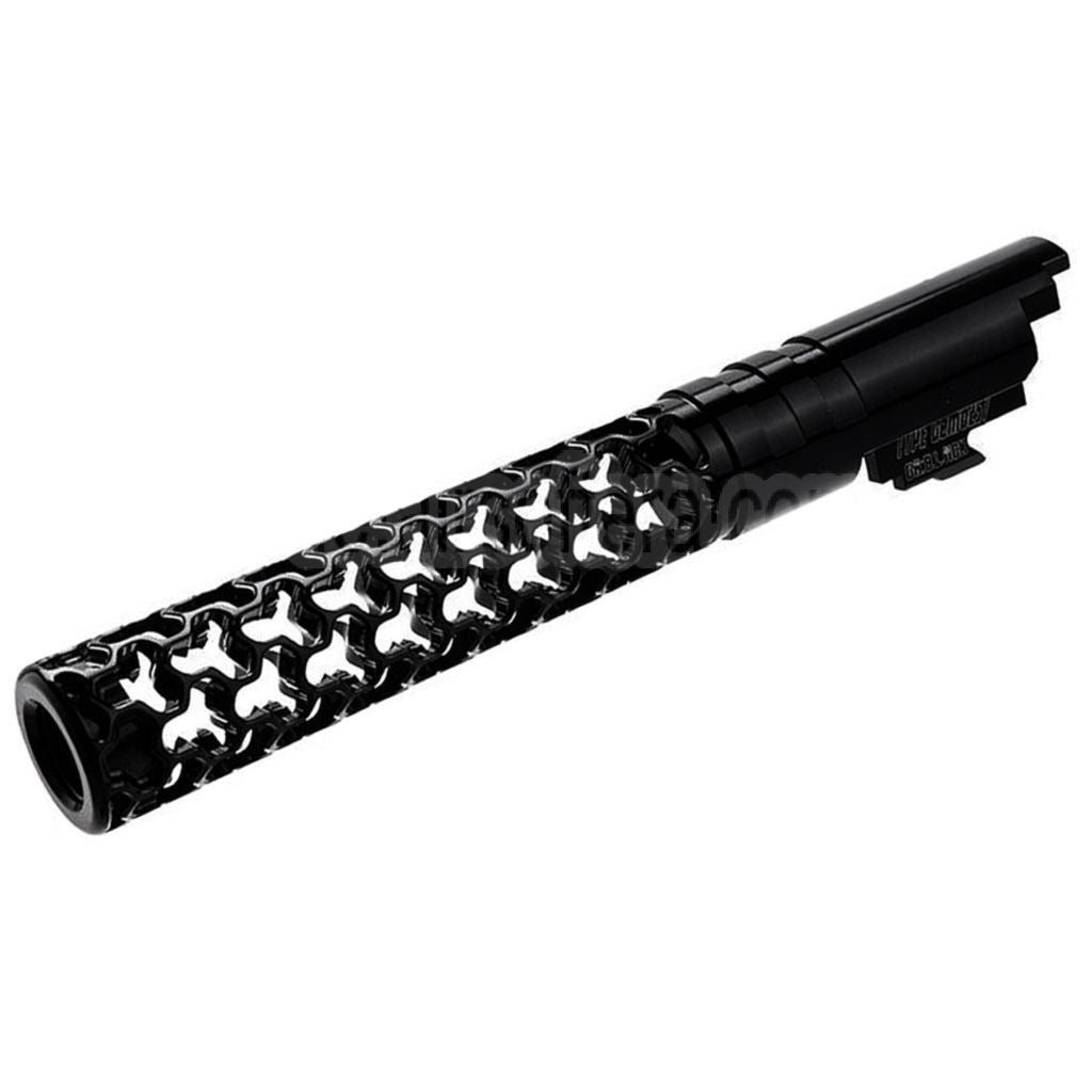 Dr. Black CNC 6063 Aluminum 5 Zoll 125mm Geom Stil Äußerer Lauf +11mm CW im Uhrzeigersinn Geeignet für Armorer Works AW WE-TECH Tokyo Marui Hi-Capa 5.1 Serie GBB Pistolen Airsoft