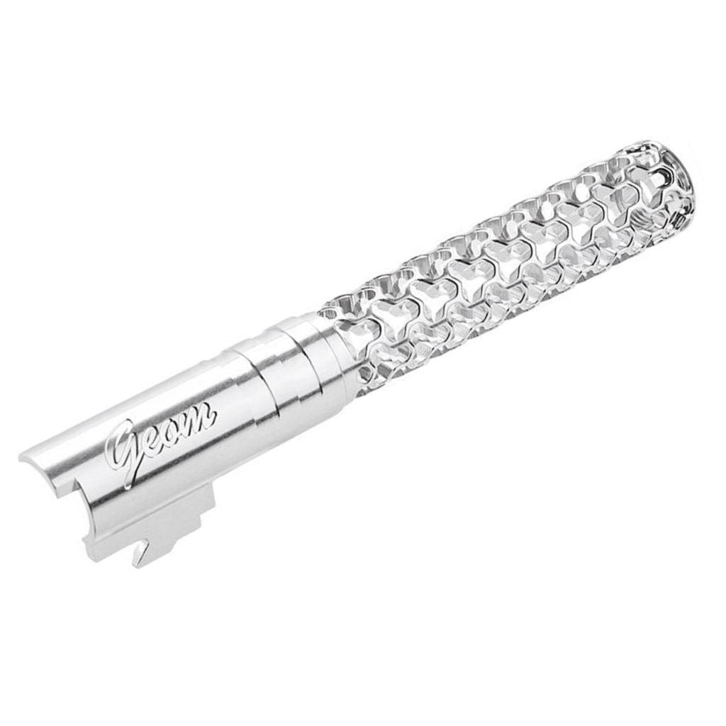Dr. Black CNC 6063 Aluminum 5 Zoll 125mm Geom Stil Äußerer Lauf +11mm CW im Uhrzeigersinn Geeignet für Armorer Works AW WE-TECH Tokyo Marui Hi-Capa 5.1 Serie GBB Pistolen Airsoft