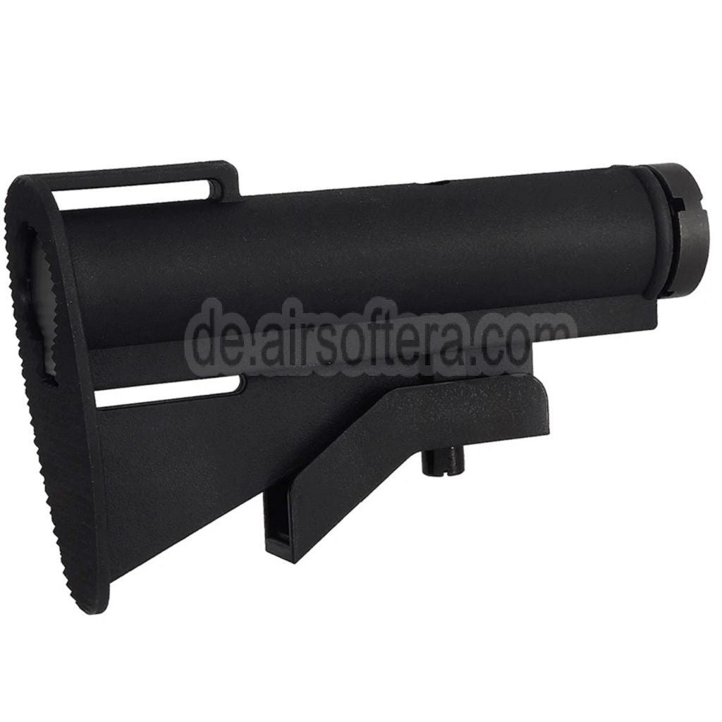 CYMA M733 Stil Einziehbarer Schaft mit 2-Positionen Rohr Geeignet für M4 M16 Serie AEG Gewehre Airsoft Schwarz