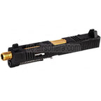 VFC CNC Aluminum Fowler Industries MKII Kompletter oberer Schlittenlauf Set Geeignet für Elite Force VFC G17 Gen5 GBB Pistolen Airsoft Schwarz