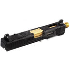 VFC CNC Aluminum Fowler Industries MKII Kompletter oberer Schlittenlauf Set Geeignet für Elite Force VFC G19X G45 GBB Pistolen Airsoft Schwarz