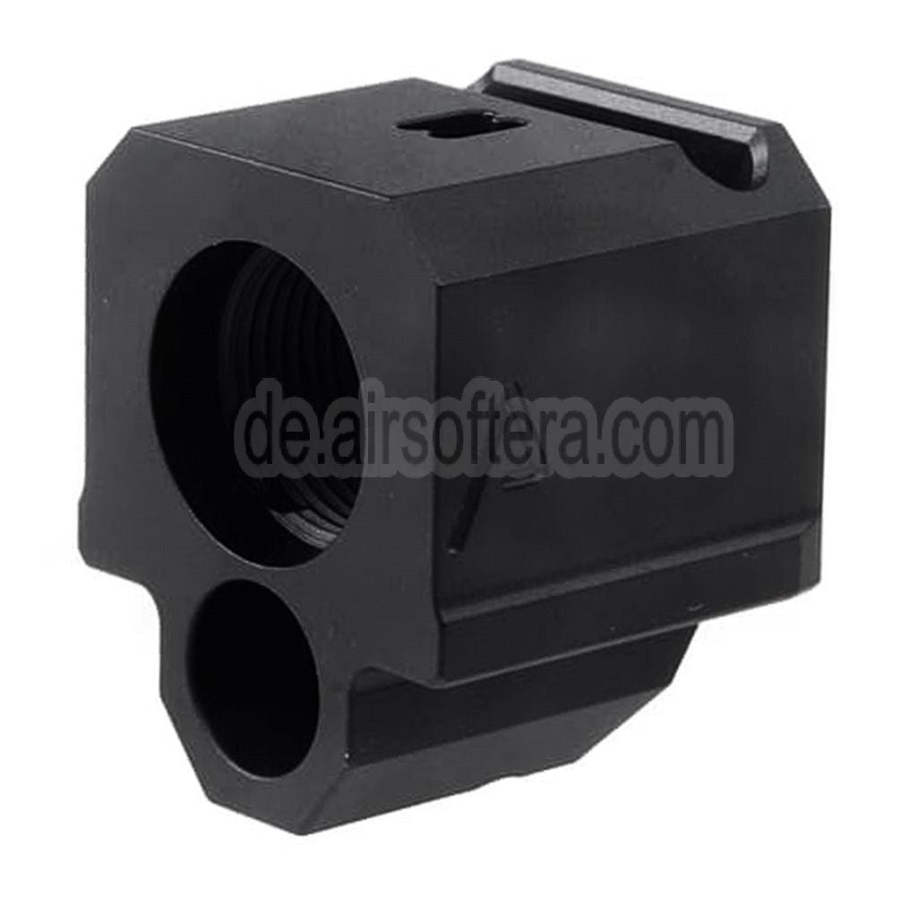 RWA Agency Arms 417 Einzelport Kompensator -14mm CCW Gegen den Uhrzeigersinn Geeignet für Elite Force UMAREX VFC WE (WE-Tech) G-Serie GBB Pistolen Airsoft