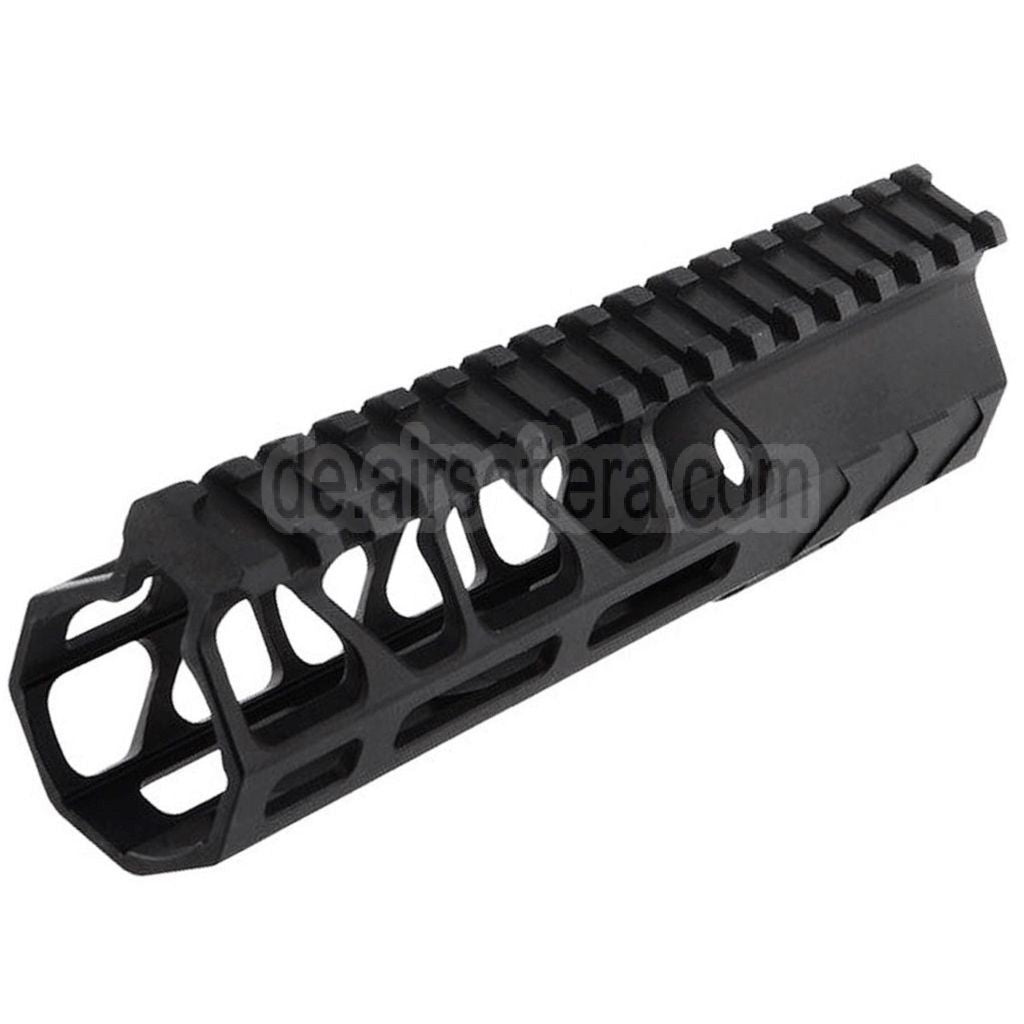 BAD Workhorse CNC Aluminum 6.7 Zoll Free Float M-LOK Handschutz schienen system Geeignet für VFC AR M4 Serie GBB Gewehre Airsoft Schwarz