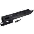 5KU CNC Aluminum M-LOK Handguard Rail System mit Charging Handle Geeignet für CYMA MP5K Serie GBB Gewehre Airsoft Schwarz