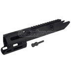 5KU CNC Aluminum M-LOK Handguard Rail System mit Charging Handle Geeignet für CYMA MP5K Serie GBB Gewehre Airsoft Schwarz