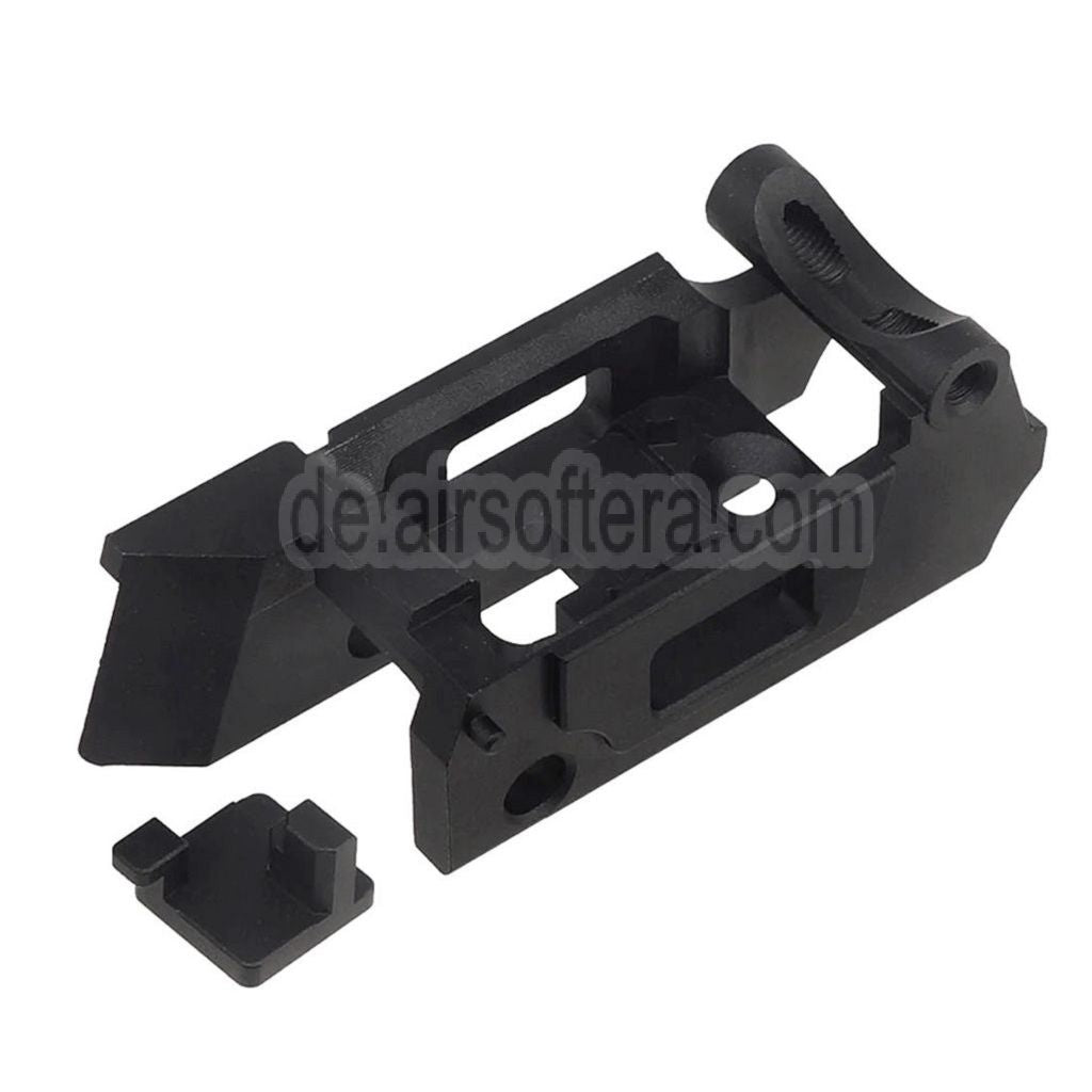5KU CNC Aluminium verstärktes Abzugsgehäuse geeignet für Action Army AAP01 Serie GBB Pistolen Airsoft Schwarz