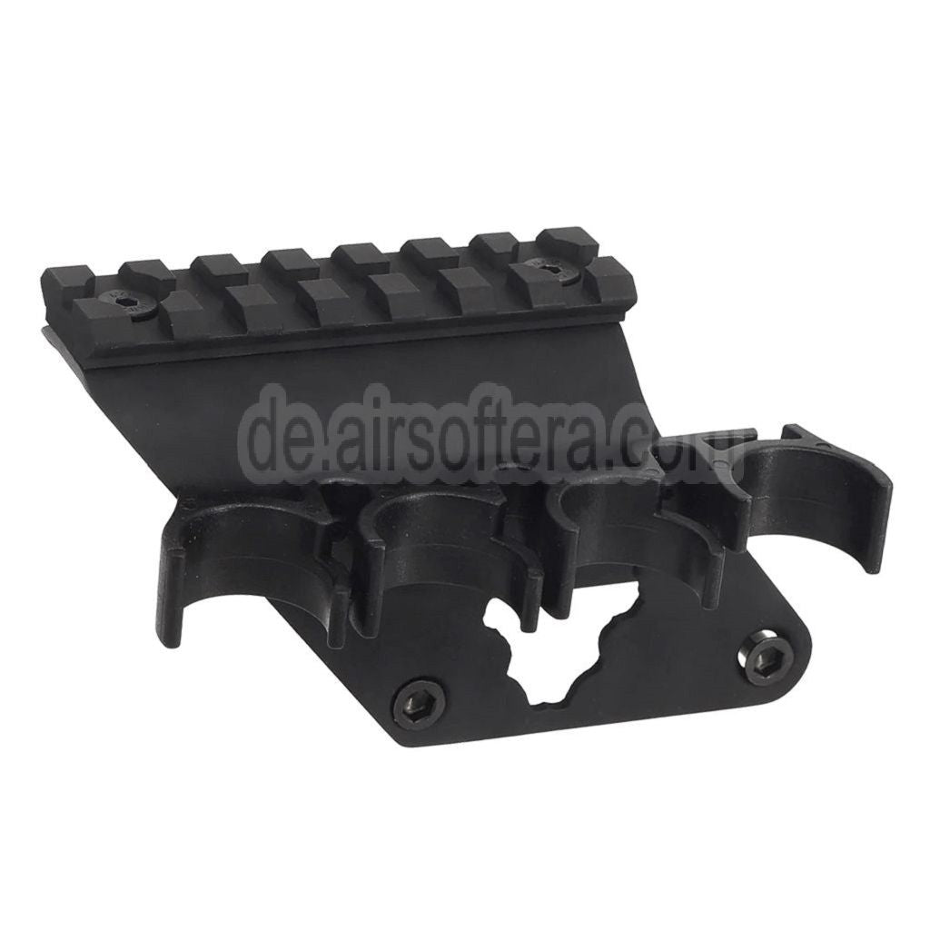 APS 7-Slots 20mm Zielfernrohrmontage auf der oberen Schiene mit 4x Patronenhülsenhalter Geeignet für APS CAM870 Serie Schrotflinte Airsoft