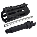 APS 4 Zoll Evolution Tech 8.0 M-Lok Tactical Handschutz Schienen System mit Innen Außen Lauf geeignet für APS ASR Tokyo Marui M4 Serie AEG Obere Empfänger Airsoft