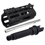 APS 4 Zoll Evolution Tech 8.0 M-Lok Tactical Handschutz Schienen System mit Innen Außen Lauf geeignet für APS ASR Tokyo Marui M4 Serie AEG Obere Empfänger Airsoft