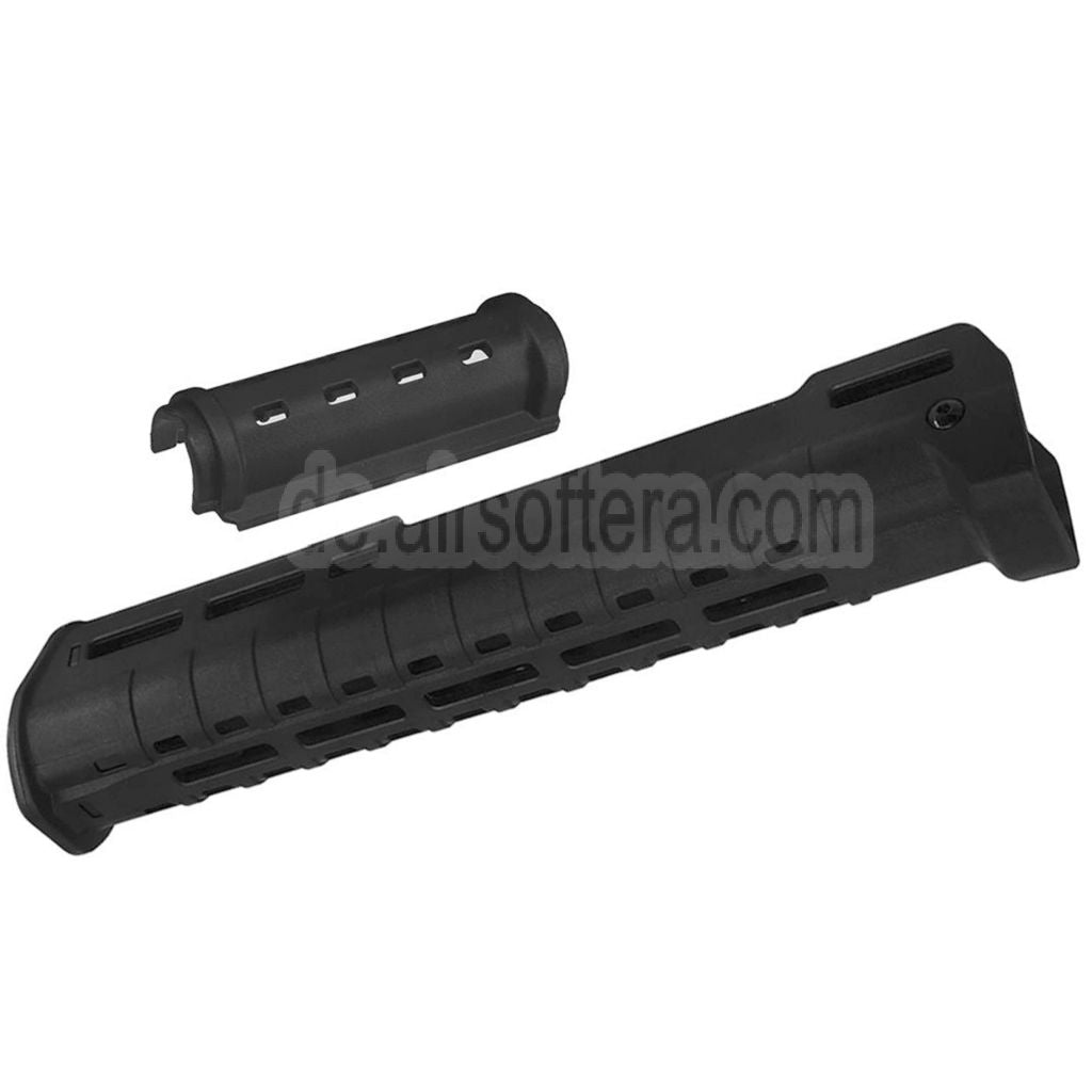 CYMA 297mm Polymer ZHUKOV Stil AKM M-LOK Oberer Unterer Handschutz System Geeignet für CYMA CM077 AK Zhukov Serie AEG Gewehre Airsoft Schwarz