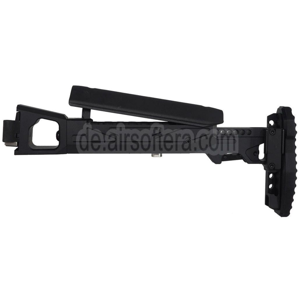 5KU KPYK Teleskop Klappschaft mit Cheek Riser Geeignet für GHK AK74 Serie GBB Gewehre Schwarz