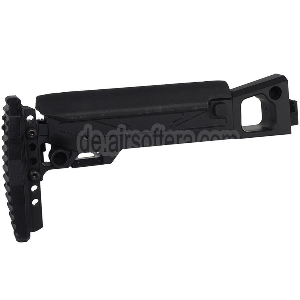 5KU KPYK Teleskop Klappschaft mit Cheek Riser Geeignet für GHK AK74 Serie GBB Gewehre Schwarz