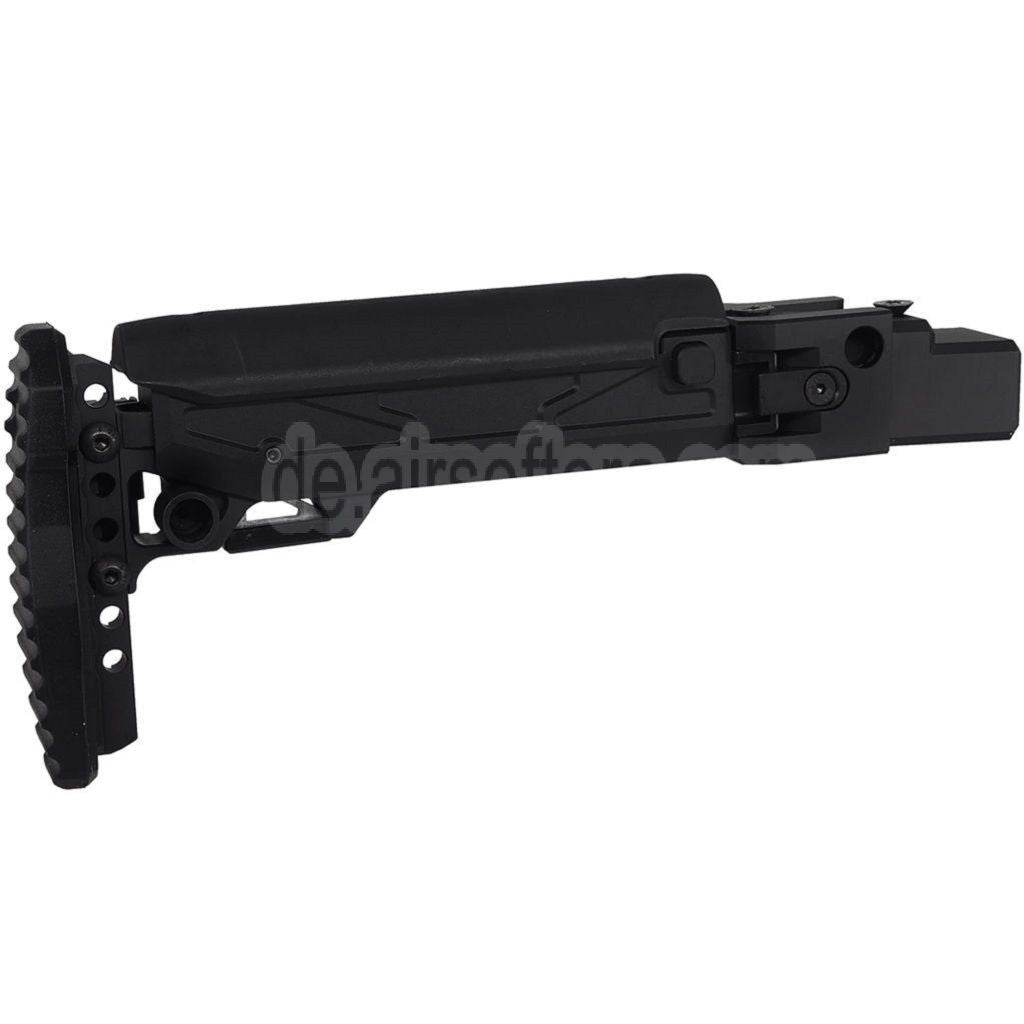 5KU KPYK Teleskop Klappschaft mit Cheek Riser Geeignet für GHK AKM V2 Serie GBB Gewehre Schwarz