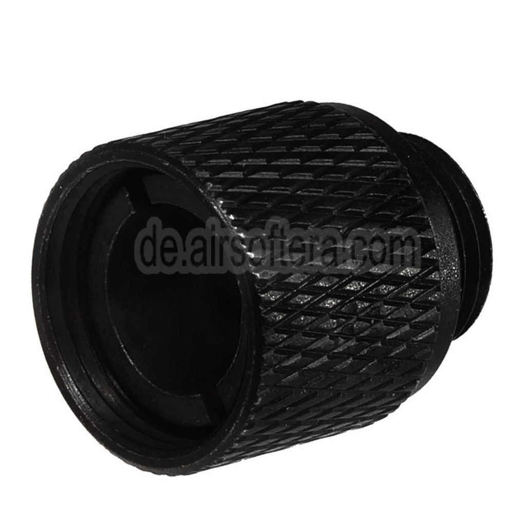 AirsoftEra Lauf Schalldämpfer Kompensator Adapter mit Laufmantel Gewindeschutz Legierung Geeignet für KSC M9 / WE Pistolen +11mm CW Gewinde im Uhrzeigersinn -14mm CCW Gewinde gegen den Uhrzeigersinn