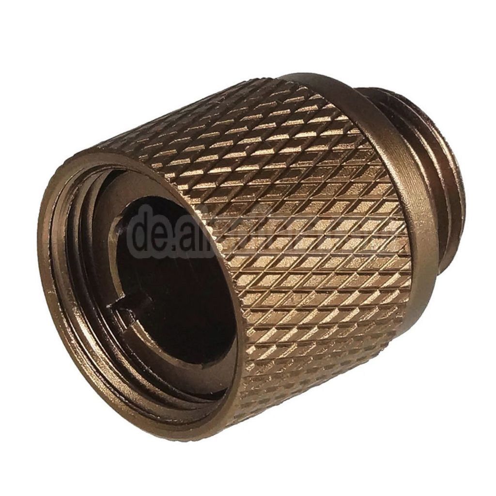 AirsoftEra Lauf Schalldämpfer Kompensator Adapter mit Laufmantel Gewindeschutz Typ-1 Geeignet für KSC M9 / WE Pistolen +11mm CW Gewinde im Uhrzeigersinn -14mm CCW Gewinde gegen den Uhrzeigersinn