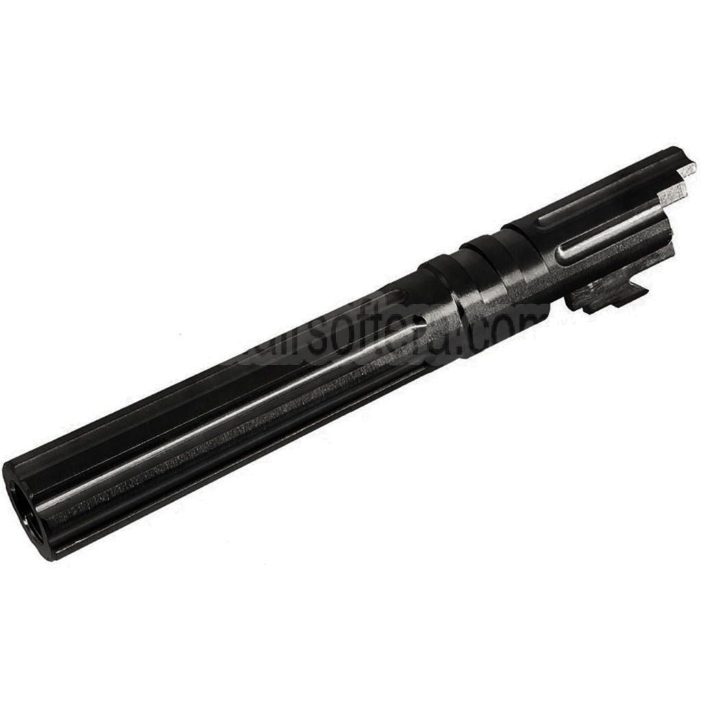 5KU 5 Zoll Edelstahl Gerade geriffelt Außenlauf +11mm CW Im Uhrzeigersinn Geeignet für Armorer Works WE (WE-TECH) Tokyo Marui Hi-Capa 5.1 Serie GBB Pistolen Airsoft