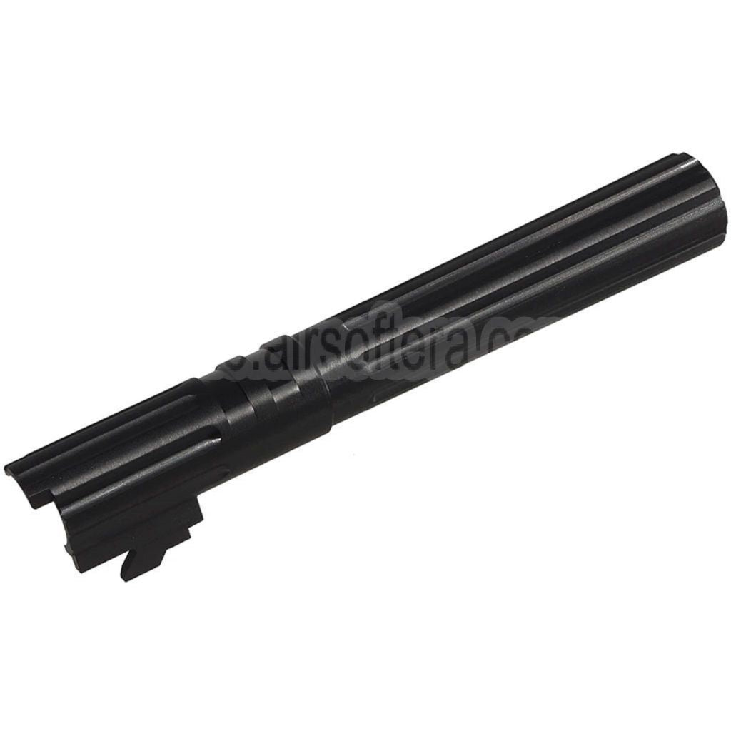 5KU 5 Zoll Edelstahl Gerade geriffelt Außenlauf +11mm CW Im Uhrzeigersinn Geeignet für Armorer Works WE (WE-TECH) Tokyo Marui Hi-Capa 5.1 Serie GBB Pistolen Airsoft