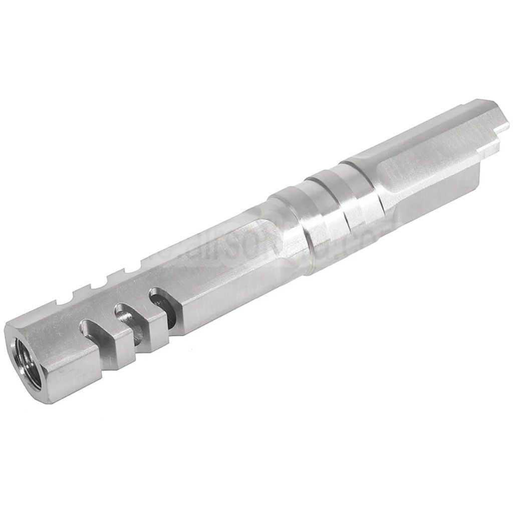 5KU 4.3 Zoll Edelstahl Hexagon Außenlauf +11mm CW Im Uhrzeigersinn Geeignet für Armorer Works WE (WE-TECH) Tokyo Marui Hi-Capa 4.3 Serie GBB Pistolen Airsoft