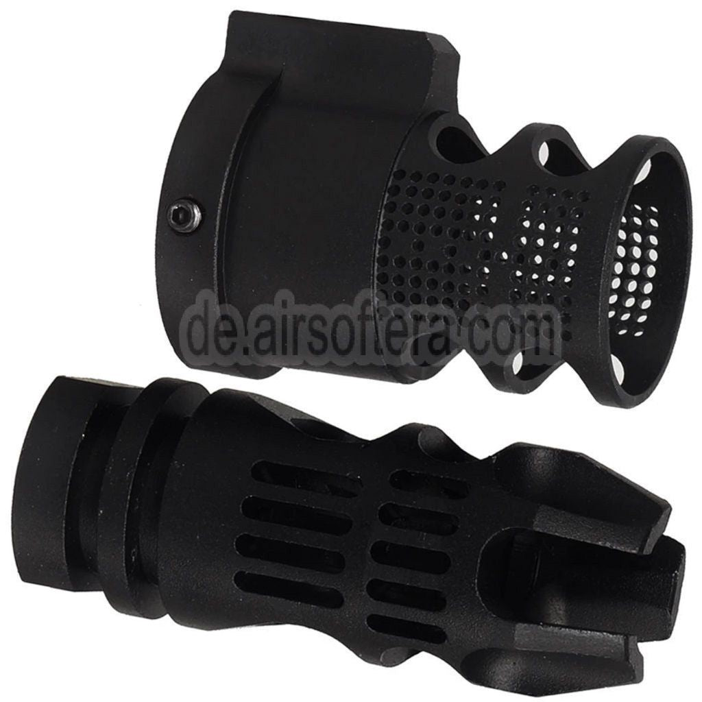 E&C Epsilon 556 Stil Feuerdämpfer -14mm CCW gegen den Uhrzeigersinn Gewinde mit Blast Diverter