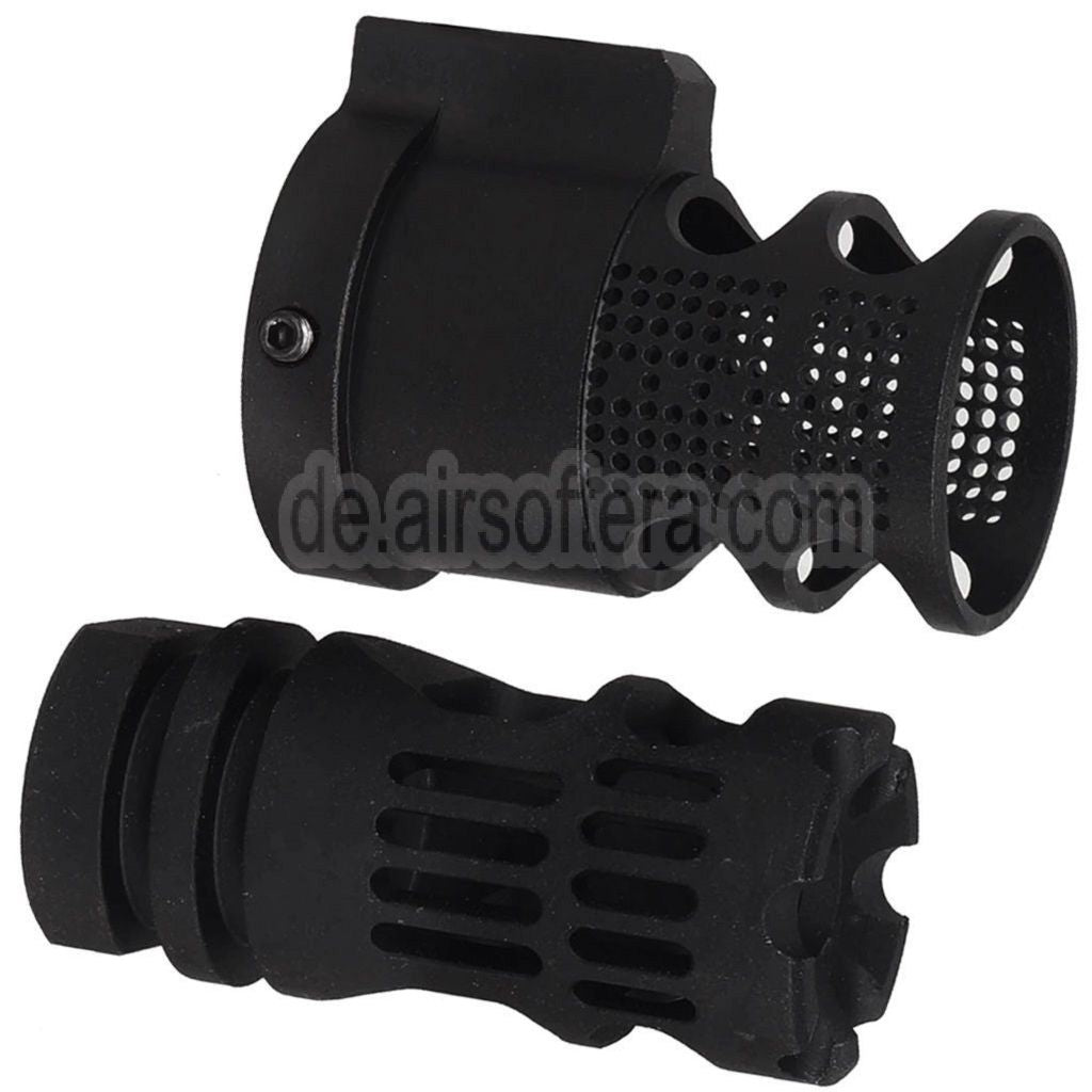 E&C Gamma 556 Stil Feuerdämpfer -14mm CCW gegen den Uhrzeigersinn Gewinde mit Blast Diverter
