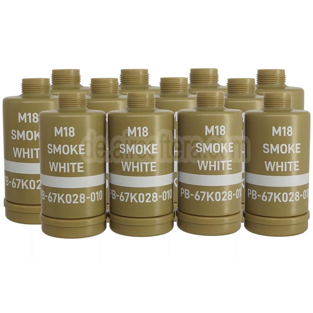 APS HAKKOTSU 12pcs Thunder B Co2 Schallgranate M18 Rauch weiße Hülse Flasche