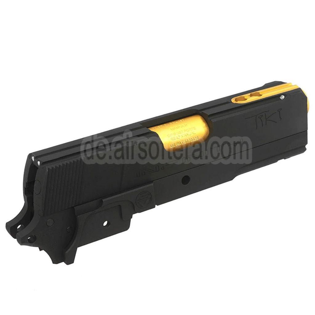 Bomber Airsoft CNC Aluminum SVI Infinity Tiki Stil Lauf Schlitten Mitte Rahmen Kit Set Shiny Geeignet für Tokyo Marui Hi-Capa 5.1 Serie GBB Pistolen