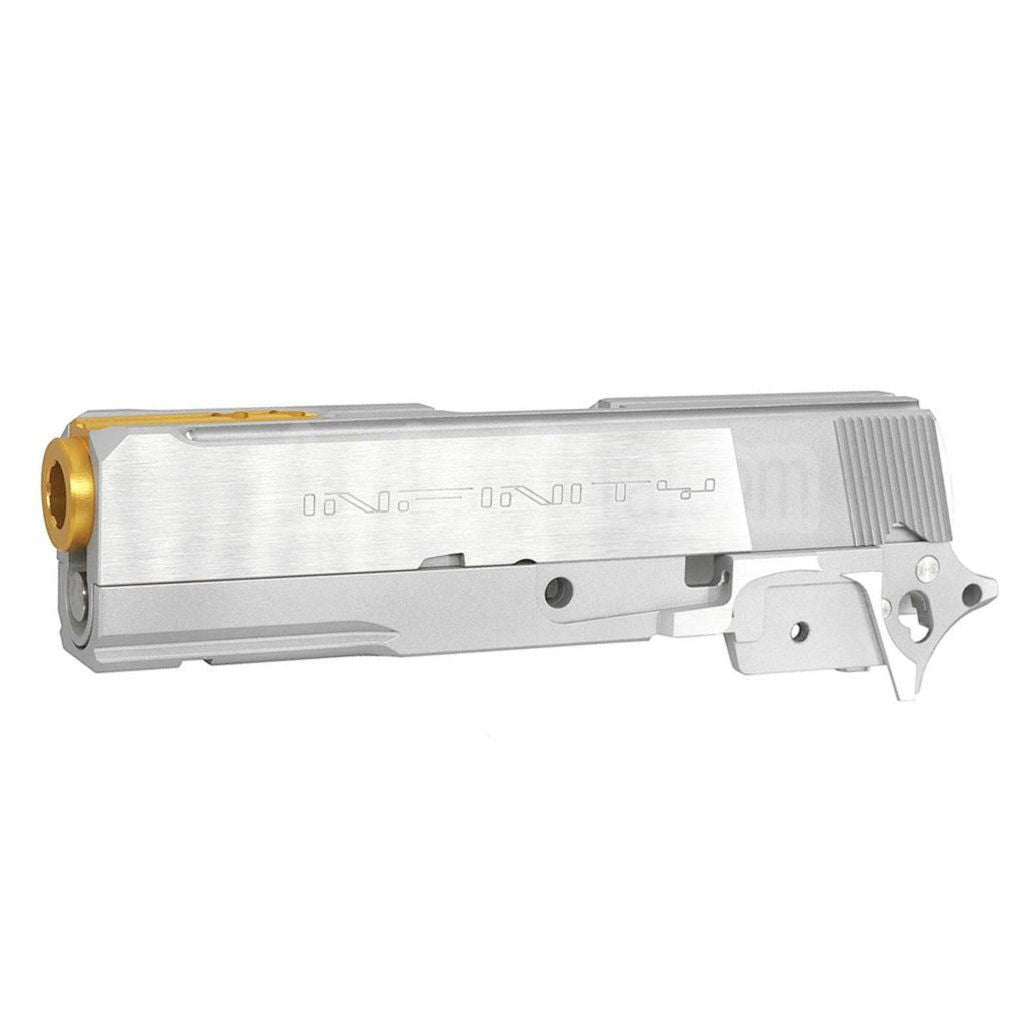 Bomber Airsoft CNC Aluminum SVI Infinity Tiki Stil Lauf Schlitten Mitte Rahmen Kit Set Shiny Geeignet für Tokyo Marui Hi-Capa 5.1 Serie GBB Pistolen