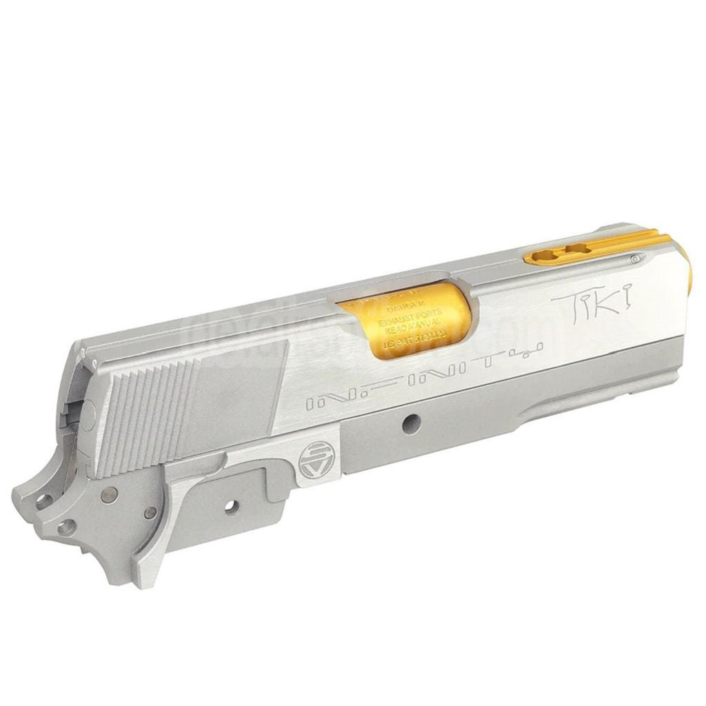 Bomber Airsoft CNC Aluminum SVI Infinity Tiki Stil Lauf Schlitten Mitte Rahmen Kit Set Shiny Geeignet für Tokyo Marui Hi-Capa 5.1 Serie GBB Pistolen
