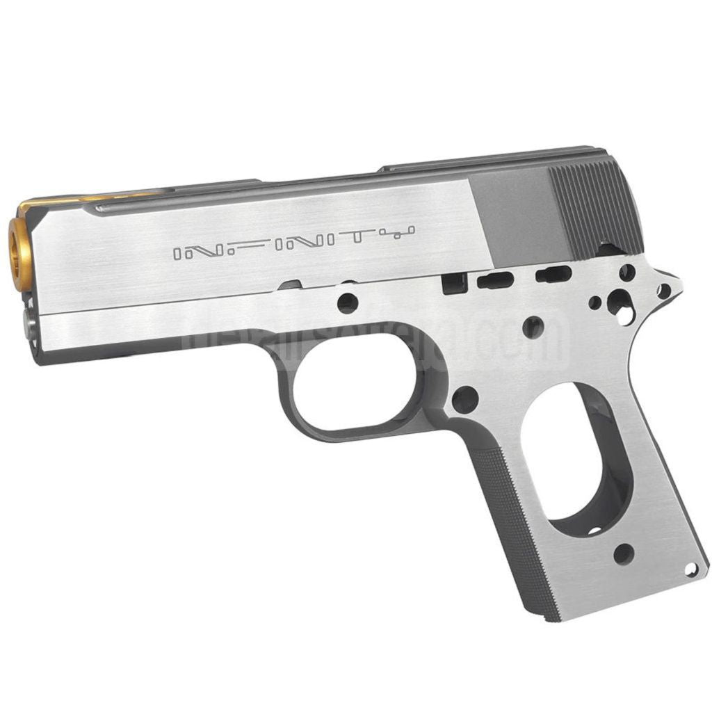 Bomber Airsoft CNC Aluminum SVI Infinity Tiki Stil Lauf Schlitten Rahmen Kit Set Geeignet für Tokyo Marui V10 Serie GBB Pistolen Silber