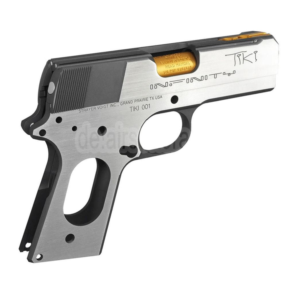 Bomber Airsoft CNC Aluminum SVI Infinity Tiki Stil Lauf Schlitten Rahmen Kit Set Geeignet für Tokyo Marui V10 Serie GBB Pistolen Silber