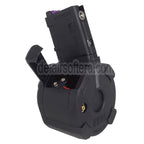 CYMA 500rd Elektrisch Schallsteuerung Wicklung Gas Trommelmagazin Geeignet für CYMA CGS Tokyo Marui M4 Serie MWS GBB Gewehre Airsoft Schwarz