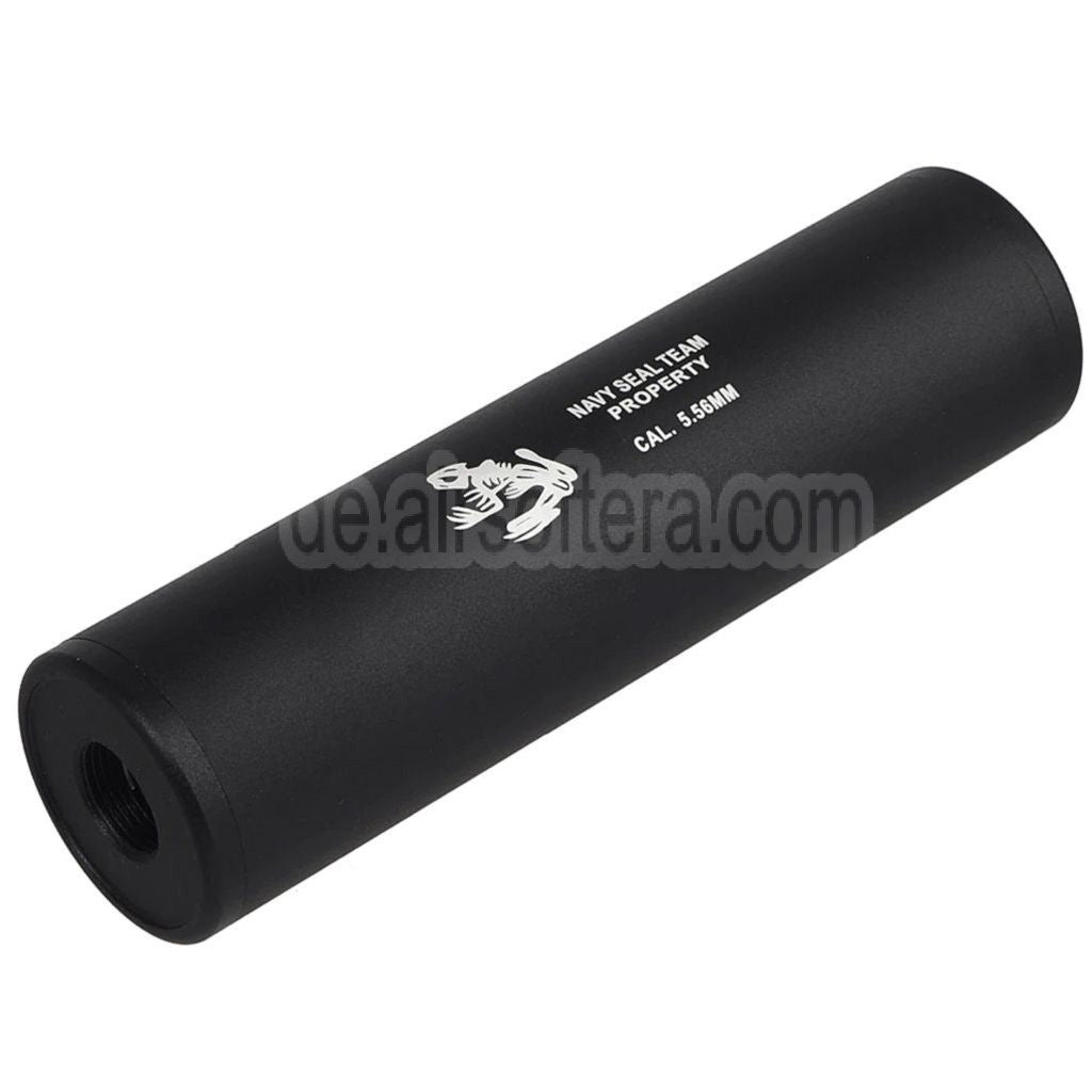 CYMA 128mm x 35mm Navy Seal Stil Schalldämpfers Geeignet für -14mm CCW gegen den Uhrzeigersinn / +14mm CW Gewinde im Uhrzeigersinn