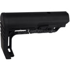 E&C BMSMIL Stil Minimalist Einziehbarer Schaft Geeignet für AR M4 M16 Serie AEG Gewehre Airsoft Schwarz