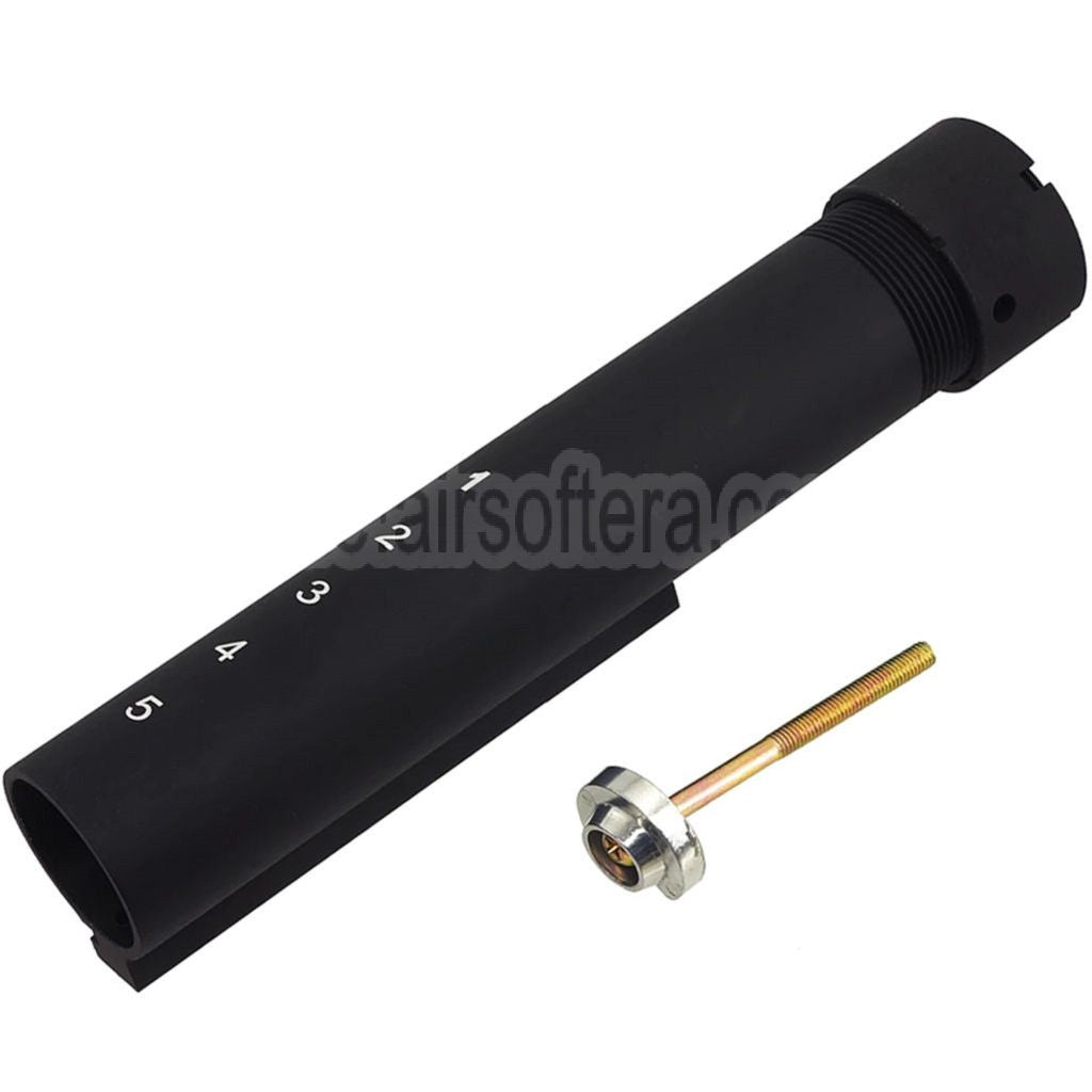 E&C 5-Position Schaftpufferrohr Geeignet für E&C HK417 G28 Schaftrohr AEG Gewehre Airsoft Schwarz