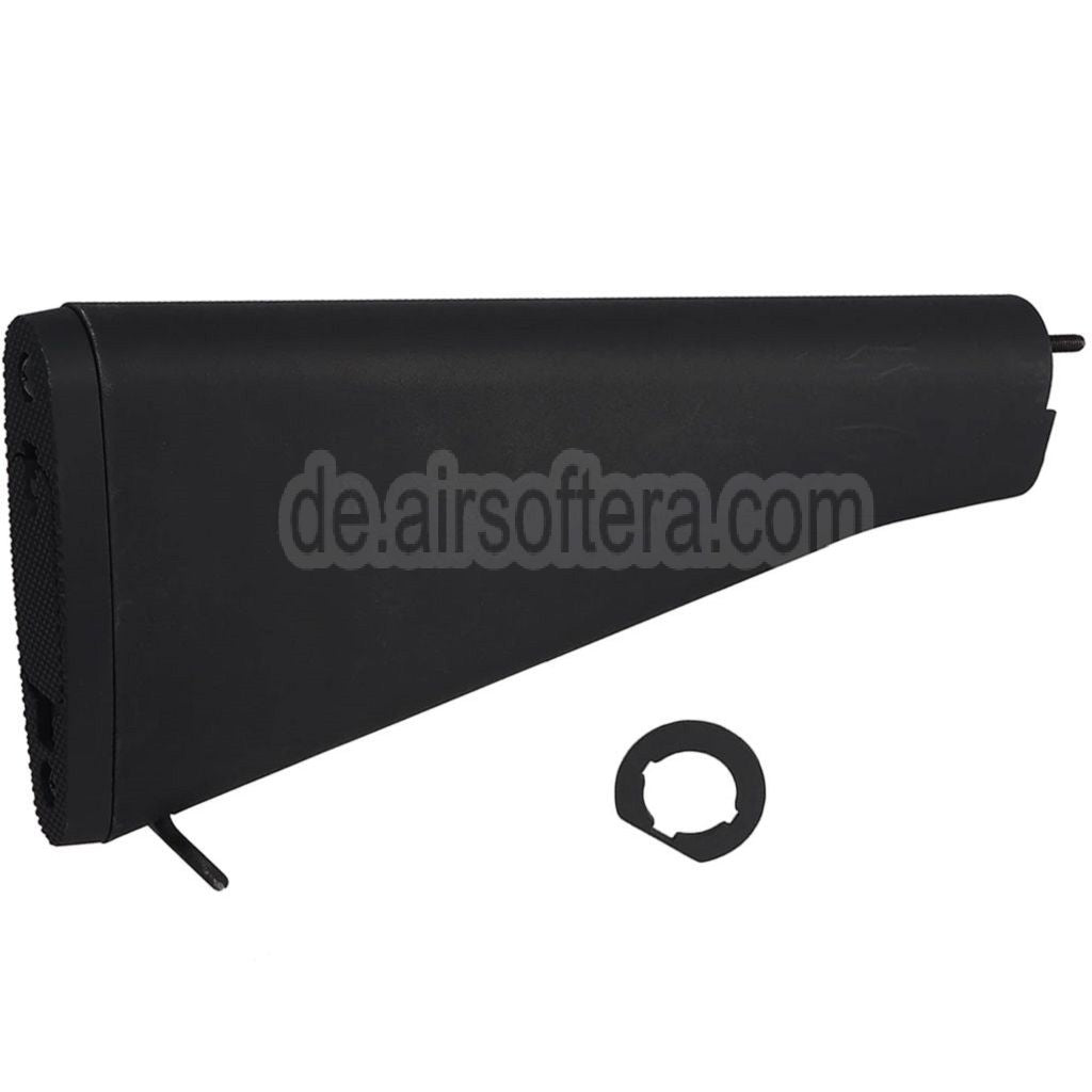 E&C M16A2 Feste Schaft geeignet für M4 M16 Serie AEG Gewehre Airsoft Schwarz