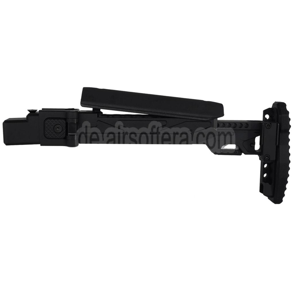 5KU KPYK Teleskop Klappschaft mit Cheek Riser Geeignet für GHK AKM V3 Serie GBB Gewehre Schwarz