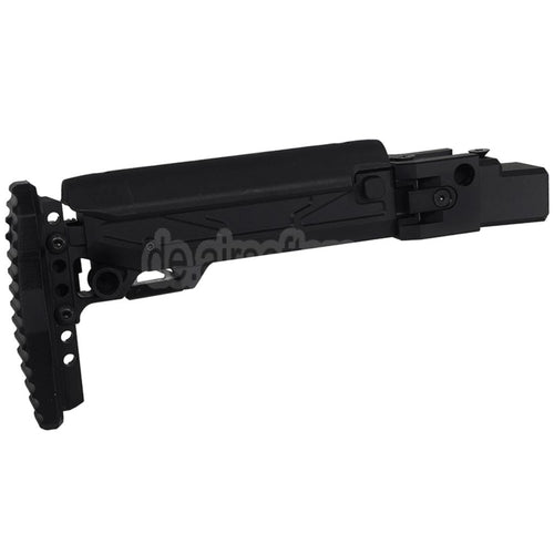 5KU KPYK Teleskop Klappschaft mit Cheek Riser Geeignet für GHK AKM V3 Serie GBB Gewehre Schwarz