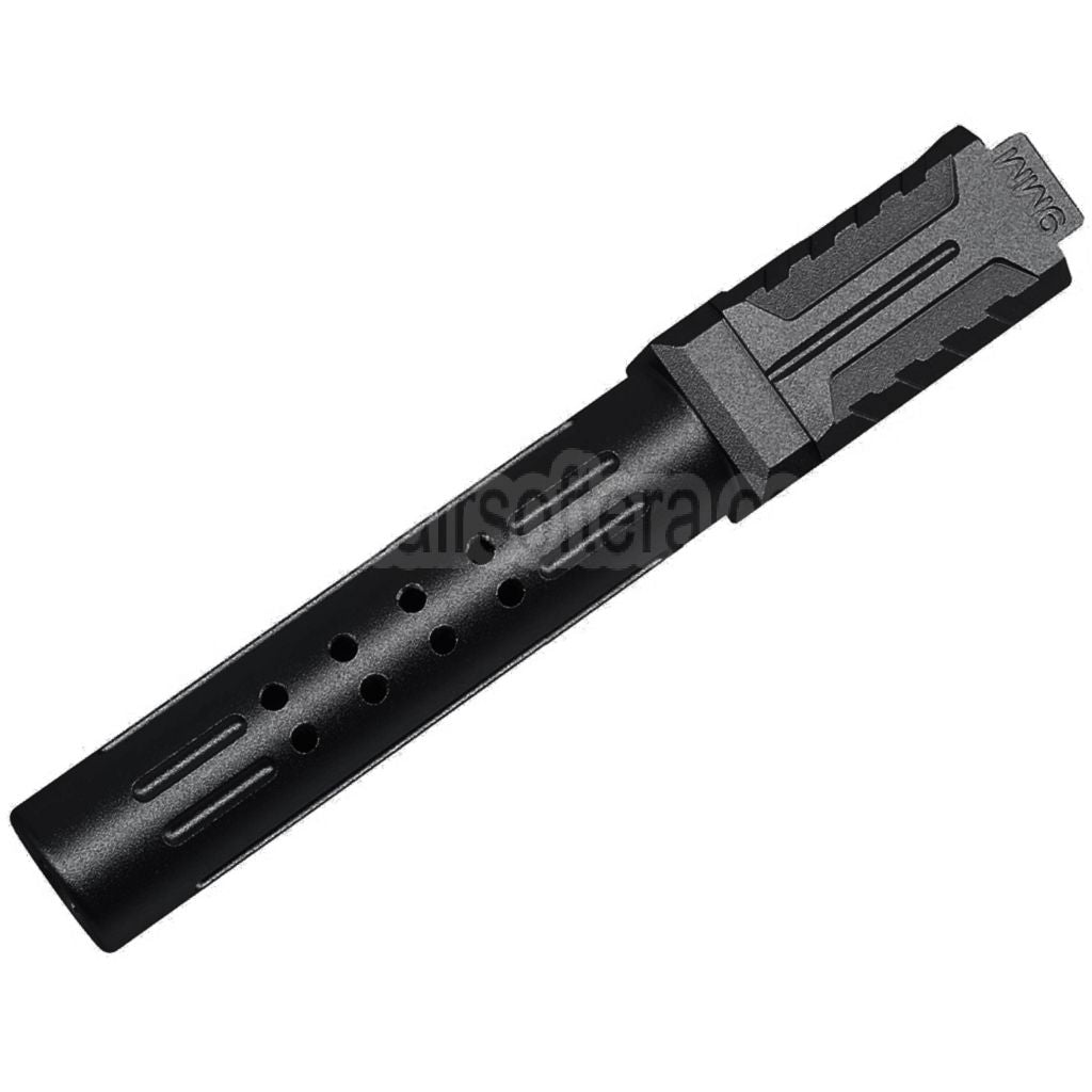 5KU CNC Aluminum BRA Stil Ported Außenlauf Geeignet für Umarex / VFC G19 Gen.3 Serie GBB Pistolen Airsoft