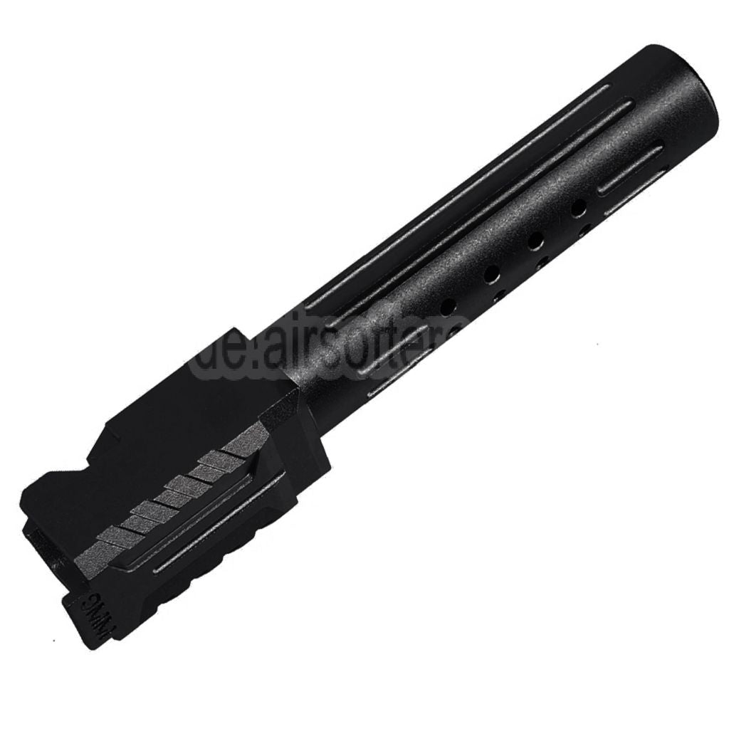 5KU CNC Aluminum BRA Stil Ported Außenlauf Geeignet für Umarex / VFC G19 Gen.3 Serie GBB Pistolen Airsoft