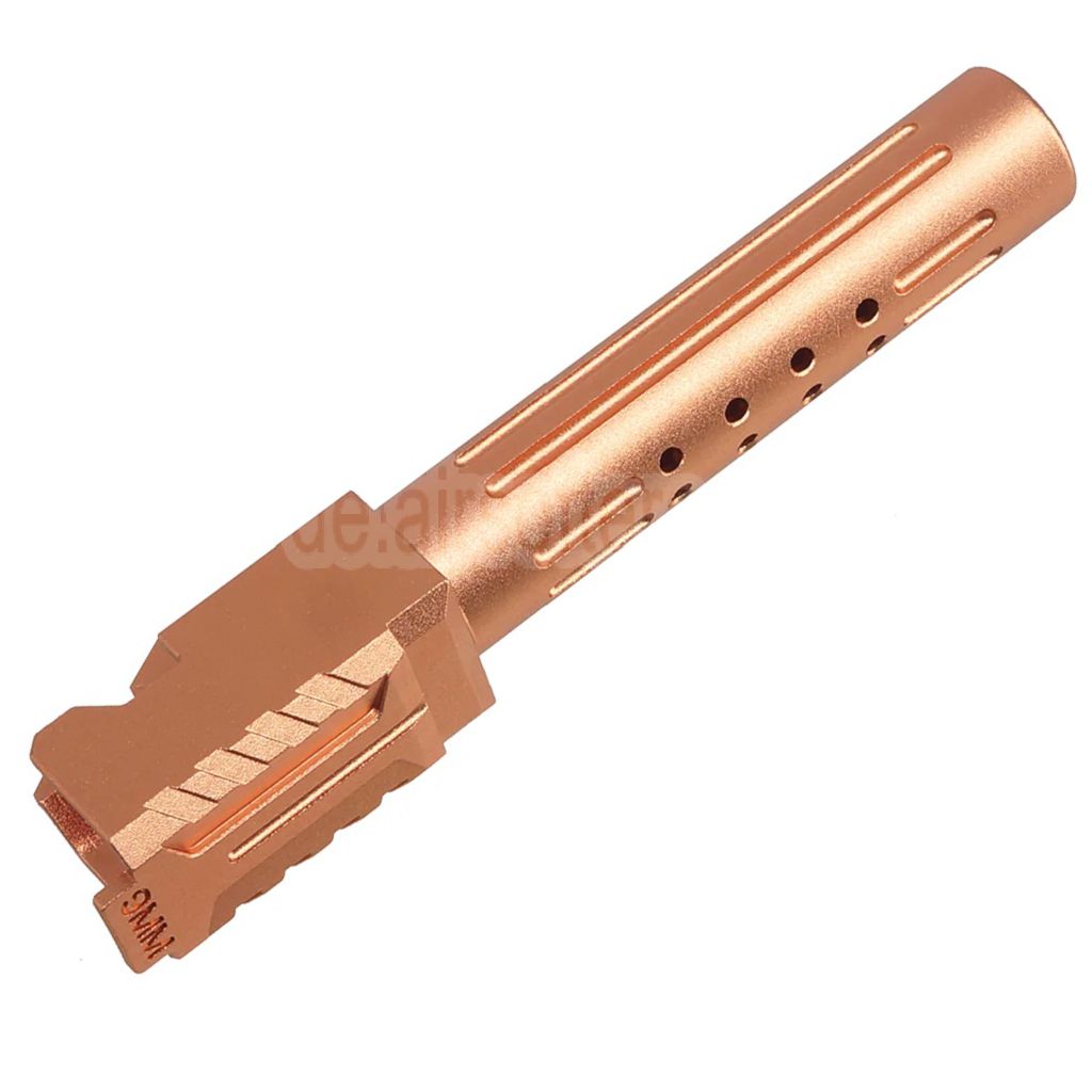 5KU CNC Aluminum BRA Stil Ported Außenlauf Geeignet für Umarex / VFC G19 Gen.3 Serie GBB Pistolen Airsoft