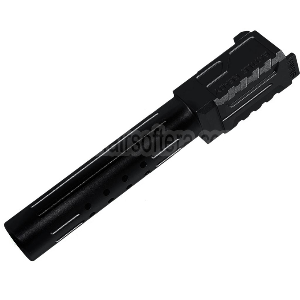 5KU CNC Aluminum BRA Stil Ported Außenlauf Geeignet für Tokyo Marui G19 Gen.3 Serie GBB Pistolen Airsoft