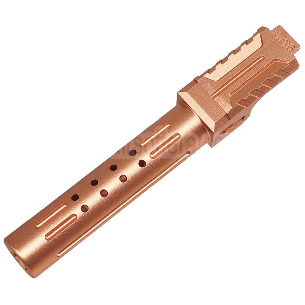 5KU CNC Aluminum BRA Stil Ported Außenlauf Geeignet für Tokyo Marui G19 Gen.3 Serie GBB Pistolen Airsoft